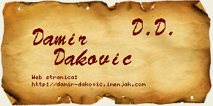 Damir Daković vizit kartica